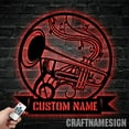 thumbnail image 1 of Craftnamesign Custom Trumpet Metal Wall Art LED Light, Custom Trumpet Name Sign, 1 of 5