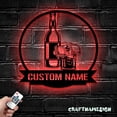 thumbnail image 1 of Craftnamesign Custom Bourbon Dolla Money Metal Wall Art LED Light, Personalized Home Bar Pub Decor, 1 of 5