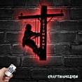 thumbnail image 1 of Craftnamesign Custom US Lineman Metal Wall Art LED Light, Custom Electrical Worker Name Sign, 1 of 5