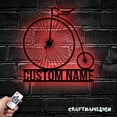 thumbnail image 1 of Craftnamesign Custom Vitage Bicycle Metal Wall Art LED Light, Custom Fashioned Bicycle Name Sign, 1 of 5
