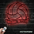 thumbnail image 1 of Craftnamesign Custom Water Polo Ball Metal Wall Art LED Light, Personalized Player Name Sign, 1 of 5