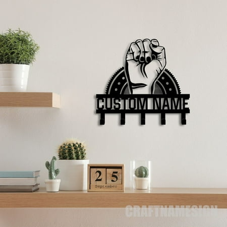 Craftnamesign Custom We Can Do It Metal Key Holder, Hand Decorative Key Holder, Metal Key Hanger