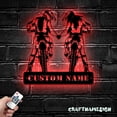 thumbnail image 1 of Craftnamesign Custom Motocross Biker Couple Metal Wall Art LED Light, Custom Dirt Bike Name Sign, 1 of 5