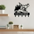 thumbnail image 1 of Craftnamesign Custom Wolf Metal Key Holder, Wild Wall Hanging, Metal Coat Rack, Metal Key Hanger, 1 of 5