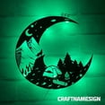 thumbnail image 1 of Craftnamesign Custom Wolf On The Moon Metal Sign, Howling Wolf Sign Home Decor, Crescent Moon Decor, 1 of 5