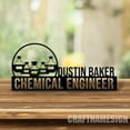 thumbnail image 1 of Craftnamesign Custom Wooden Chemical Engineer Desk Name Plate, Engineering Metal Nameplate for desk, 1 of 5