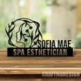 thumbnail image 1 of Craftnamesign Custom Wooden Esthetician Desk Name Plate, Skin Therapist Metal Nameplate for desk, 1 of 5