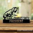 thumbnail image 1 of Craftnamesign Custom Wooden Iguana Desk Name Plate, Lizard Metal Nameplate, Iguana Desk Nameplate, 1 of 5