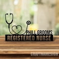 thumbnail image 1 of Craftnamesign Custom Wooden Nurse Desk Name Plate, Nurse Metal Nameplate, Nurse Office Decor, 1 of 5