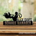 thumbnail image 1 of Craftnamesign Custom Wooden Powerlifting Workout Desk Name Plate, Deadlift Barbell Metal Nameplate, 1 of 5