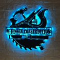 thumbnail image 1 of Craftnamesign Custom Woodworking Tool Metal Sign LED Light, Personalized Carpenter Name Sign, 1 of 5