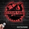 thumbnail image 1 of Craftnamesign Custom Woodworking Tool Metal Wall Art LED Light, Personalized Carpenter Name Sign, 1 of 5