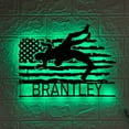 thumbnail image 1 of Craftnamesign Custom Wrestler Metal Wall Art LED Light, Personalized Arm Wrestling Name Sign, 1 of 5