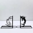 thumbnail image 1 of Craftnamesign Custom Ying Yang Koi Fish Metal Bookend, Koi Fish Book Stoppers for Library Office, 1 of 3