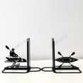 thumbnail image 1 of Craftnamesign Customized Kayaking Metal Bookends, Kayak Bookshelf Home Decor, Book Lover Gift, 1 of 2