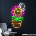 thumbnail image 1 of Craftnamesign Cute Daisy Neon Sign, Living Room Wall Art, Store Wall Decor, 1 of 4