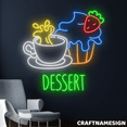 thumbnail image 1 of Craftnamesign Dessert Neon Sign, Cupcake Shop Wall Art, Coffee Store Wall Decor, 1 of 4