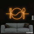 thumbnail image 1 of Craftnamesign Dish Fork Spoon Neon Sign, Restaurant Decor, Kitchen Art, 1 of 4