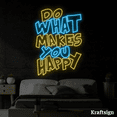 thumbnail image 1 of Craftnamesign Do What Make You Happy Neon Sign, Quotes LED Sign, Room Decor, 1 of 4