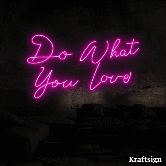 Craftnamesign Do What You Love Neon Sign, Quotes LED Sign, Bedroom ...