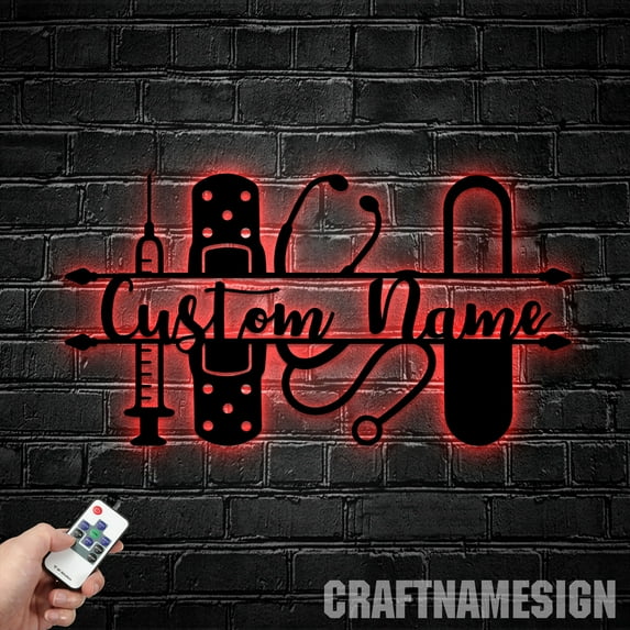 Craftnamesign Doctor Metal Wall Art, Doctor Sign, Doctor's Office Decor, Nurse Sign, Nurse Gift