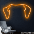 thumbnail image 1 of Craftnamesign Dog Ears Line Art Neon Sign, Dog Shop Wall Decor, Pet Clinic Wall Art, 1 of 4