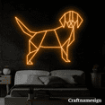 thumbnail image 1 of Craftnamesign Dog Geometric LED Light Neon Sign for Bedroom Kid Room Living Room Wall Art, 1 of 5