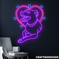 thumbnail image 1 of Craftnamesign Dog Love Neon Sign, Dog Spa Wall Decor, Dog House Led Light Wall Art, 1 of 4