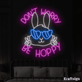 thumbnail image 1 of Craftnamesign Don't Worry Be Hoppy Neon Sign, Easter Day Signs, Rabbit Decor, 1 of 4
