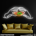 thumbnail image 1 of Craftnamesign Eating Burger Neon Sign, Hamburger Store Wall Art, Burger Wall Decor, 1 of 5