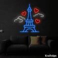 thumbnail image 1 of Craftnamesign Eiffel Tower Neon Sign, Paris Restaurant Decor, Eiffel Decor, 1 of 4