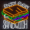 thumbnail image 1 of Craftnamesign Enjoy Every Sandwich Neon Sign, Sandwich Store Sign, Fast Food Shop Decor, 1 of 4