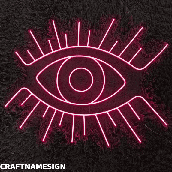 Craftnamesign Evil Eye Neon Signs, Store Shop Wall Art, Bedroom Wall Decor