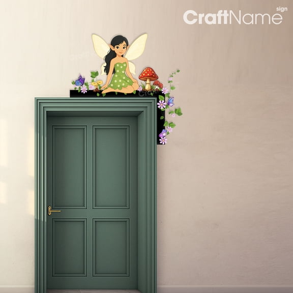 Craftnamesign Fairy Door Corner Metal Wall Art, Kids Bedroom Door Decoration, Gift For Daughter