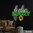 thumbnail image 1 of Craftnamesign Feeling Lucky Neon LED Sign, Patrick's Day Gifts Decor, 1 of 4