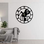 Craftnamesign Financial Analyst Metal Wall Clock For Home Living Room Office Wall Art