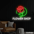 thumbnail image 1 of Craftnamesign Flower Shop Neon Sign, Rose Flower LED Sign, Flower Decor, 1 of 4