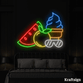 thumbnail image 1 of Craftnamesign Fruit Neon Sign, Ice Cream Shop LED Sign, Summer Vibes Decor, 1 of 4