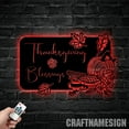 thumbnail image 1 of Craftnamesign Thanksgiving Blessings Metal Sign Led Light, Thanksgiving Party Decor, Holiday Sign, 1 of 5