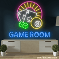 thumbnail image 1 of Craftnamesign Game Room Neon Sign, Casino Wall Art, Jackpot Poker Room Decor, 1 of 4