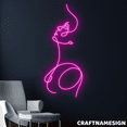 thumbnail image 1 of Craftnamesign Girl Line Art Neon Sign, Women Led Light, Bedroom Wall Decor, 1 of 4