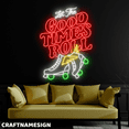 thumbnail image 1 of Craftnamesign Good Time Roll Led Sign, Roller Skate Shoes Sign, Roller Skate Club Decor, 1 of 5