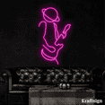 thumbnail image 1 of Craftnamesign Guitarist Neon LED Sign, Musician Gifts, Men Cave Decor, 1 of 4