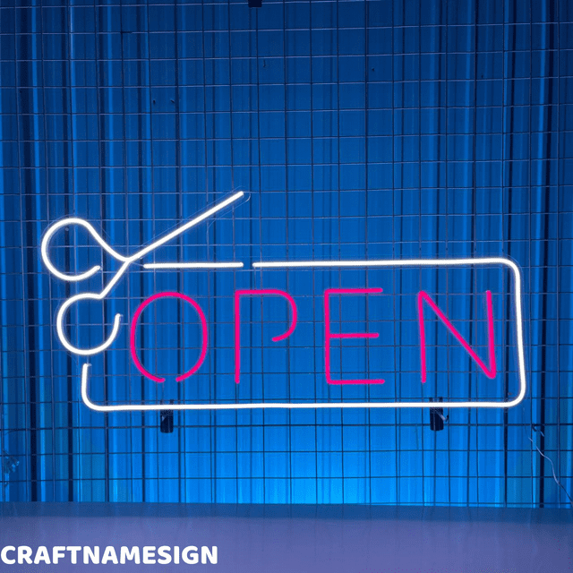 Craftnamesign Hair Salon Open Neon Sign, Beauty Salon Wall Art, Welcome ...