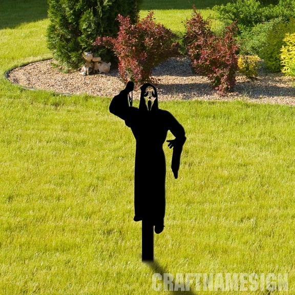 Craftnamesign Halloween Ghost Yard Signs with Stakes, Ghost Lawn Metal Yard Stakes, Halloween Stake