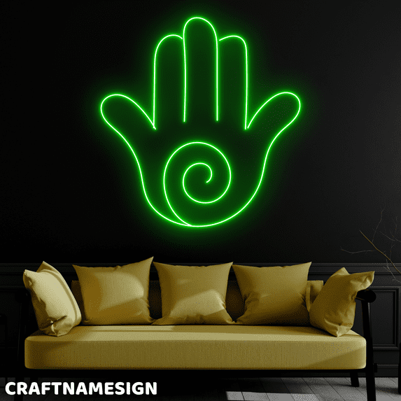 Craftnamesign Hand Art Neon Sign, Minimalist Wall Art, Line Art Wall Decor