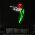 thumbnail image 1 of Craftnamesign Hand Hold Tulip Neon Sign, Flower Shop LED Sign, Room Decor, 1 of 4