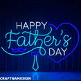 thumbnail image 1 of Craftnamesign Happy Father's Day Neon Sign, Gift For Dad, Father's Day Wall Decor, 1 of 4
