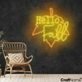 thumbnail image 1 of Craftnamesign Hello Fall Neon Light Up Sign Wall Art For Autumn Store Decoration, 1 of 5