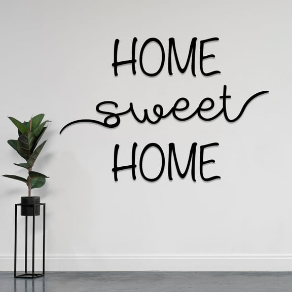 Craftnamesign Home Sweet Home Metal Wall Sign, Living Room Wall Decor
